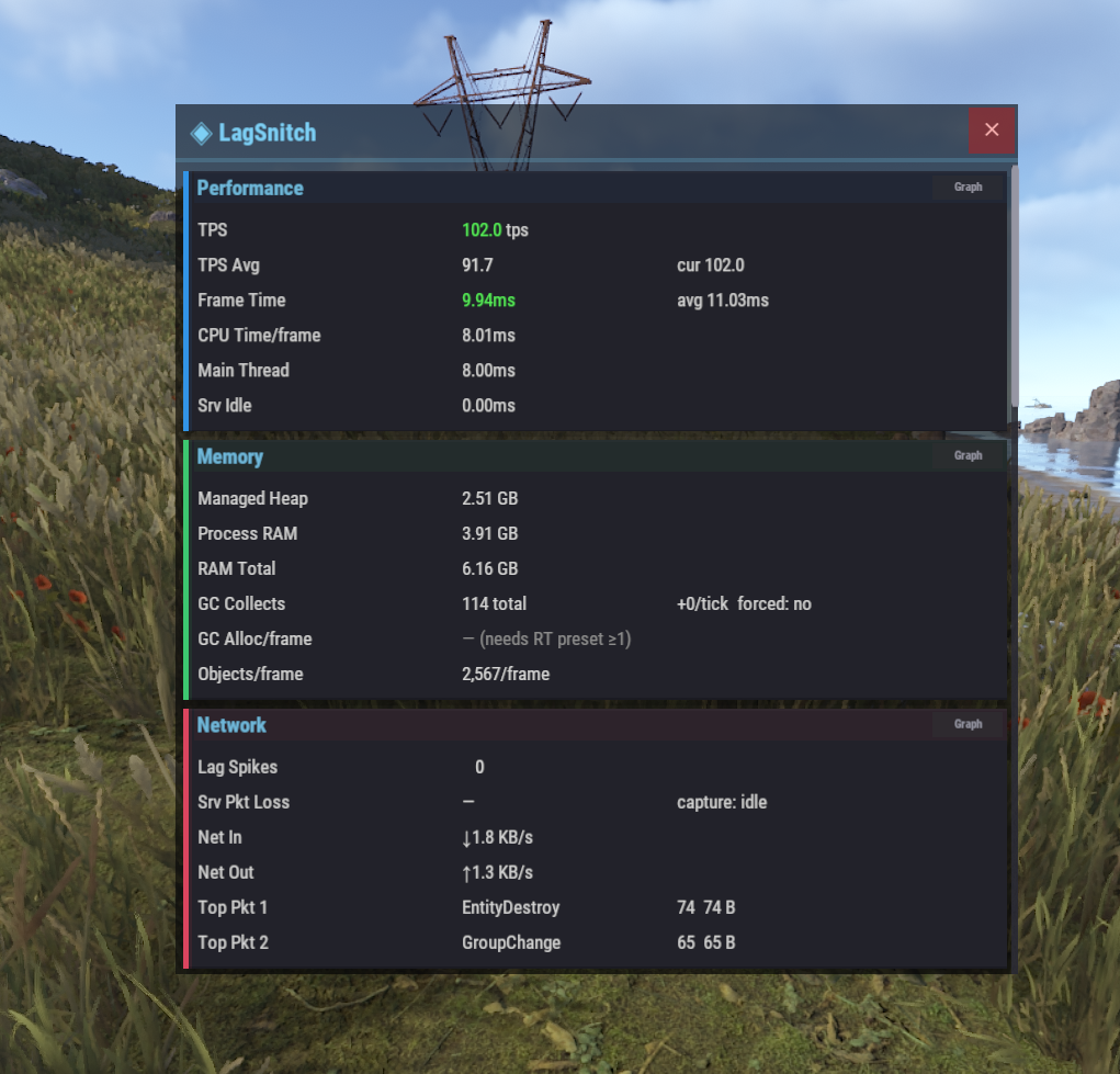 LagSnitch screenshot 2